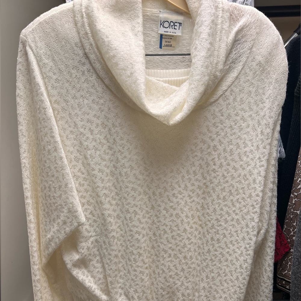 Vintage Koret Loose Turtleneck Sweater & Skirt Knit Set (M)(L)